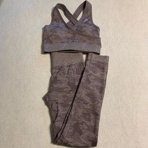 Lavender Grey Gymshark Camo Set